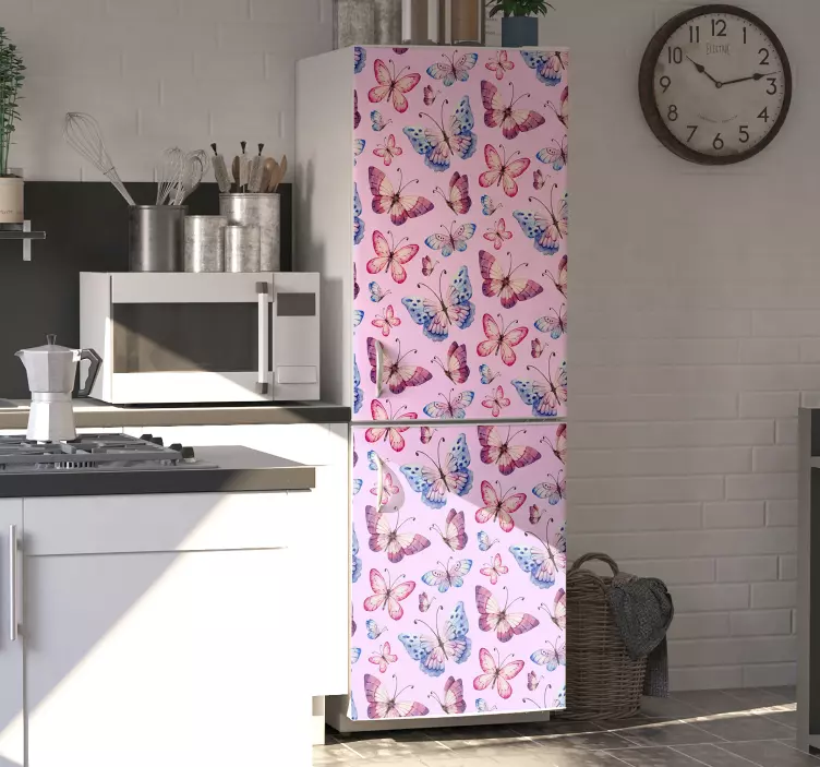 Adesivo per frigo copertina con motivo a farfalla - TenStickers