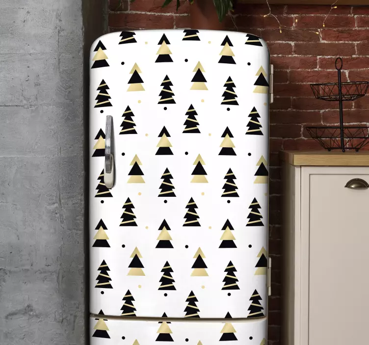 Adesivo per frigo frigorifero geometrico - TenStickers