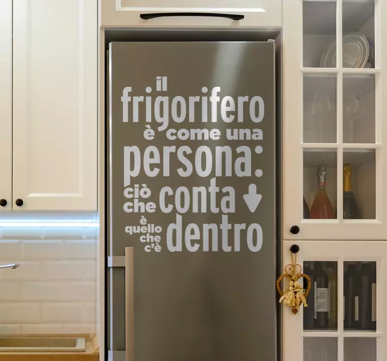 Adesivo Frigo Il Frigorifero è Come una Persona - TenStickers