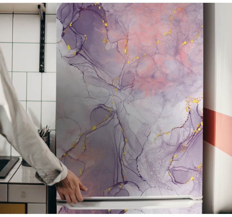 Adesivo per frigo motivo astratto marmorizzato - TenStickers