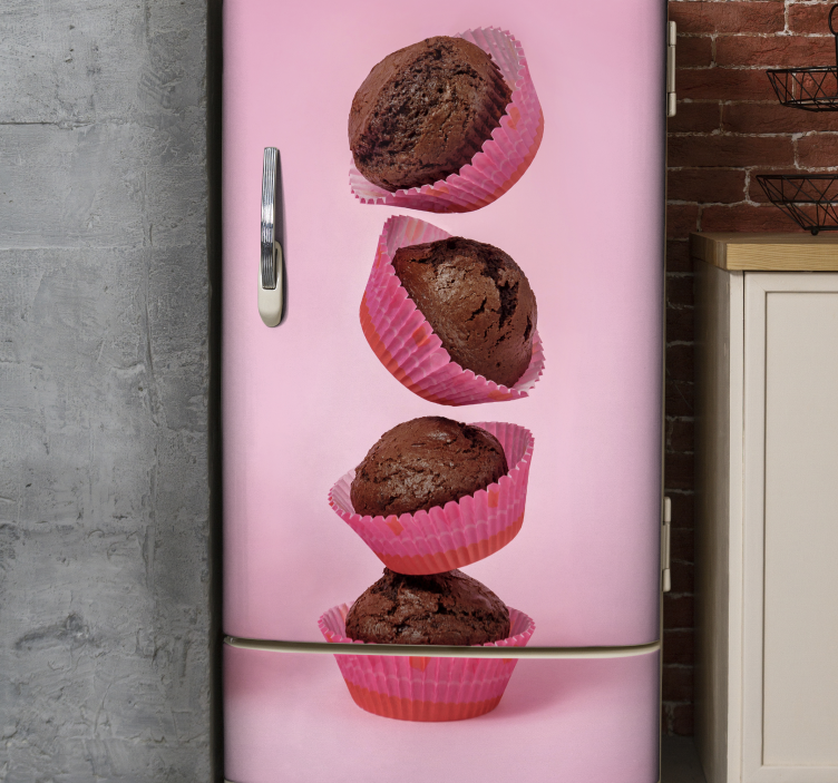Adesivo per frigo muffin impilati - TenStickers
