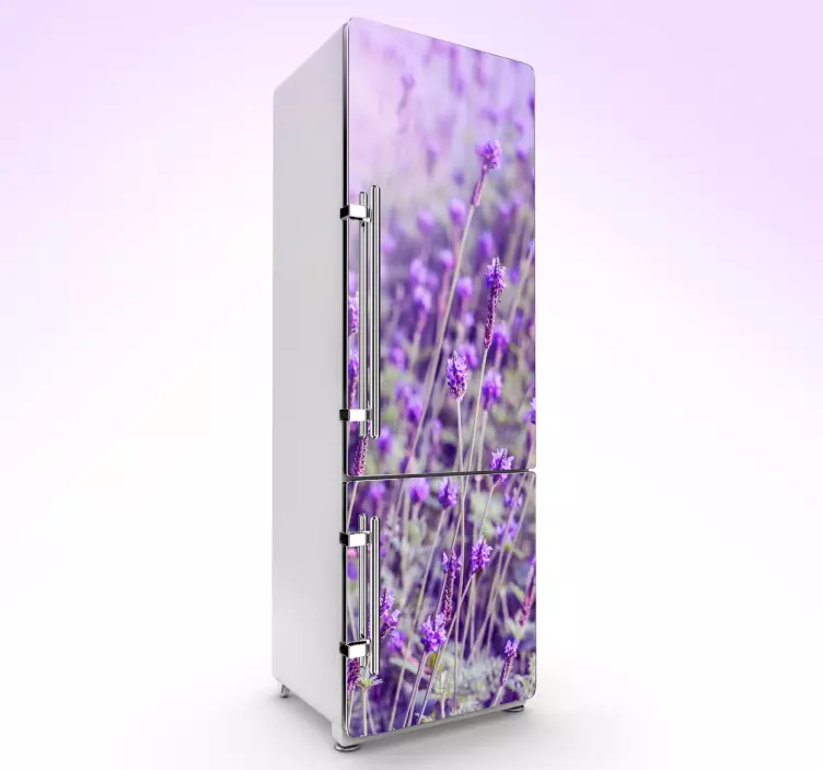 Adesivo per frigo con fiori viola - TenStickers