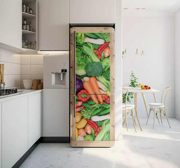 Adesivo per frigo scatola di verdure - TenStickers