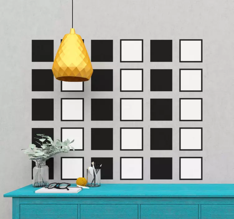 Adesivo geometrico motivi geometrici quadrati - TenStickers