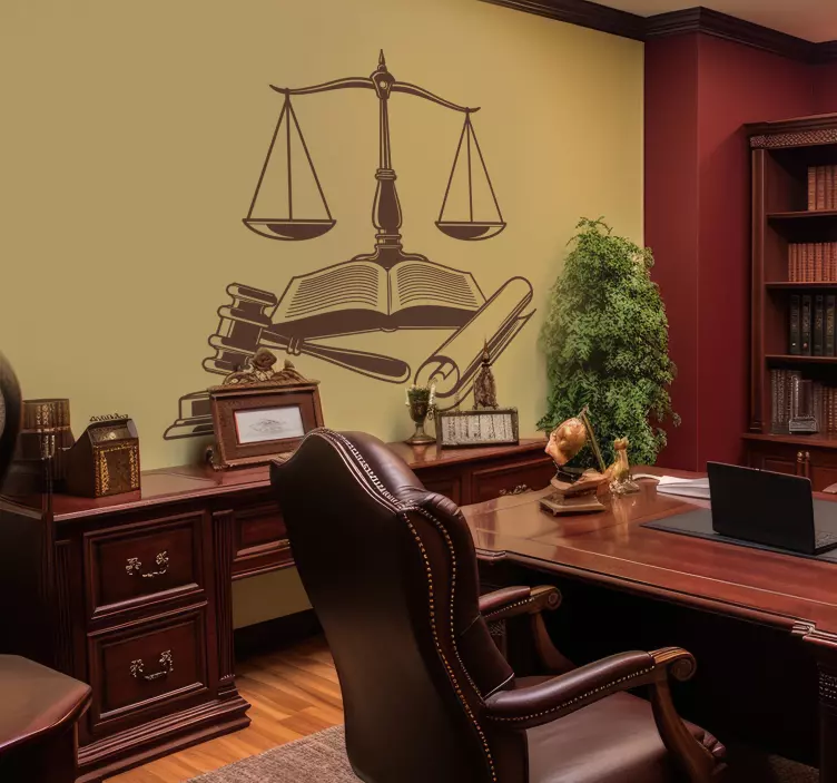 Adesivo giurisprudenza icone della giustizia - TenStickers