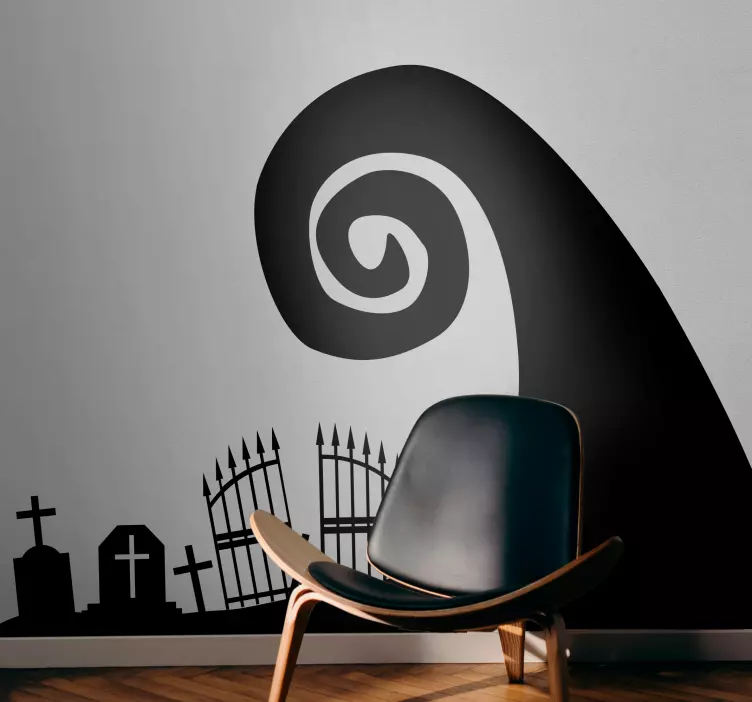 Adesivo Halloween cimitero a spirale - TenStickers