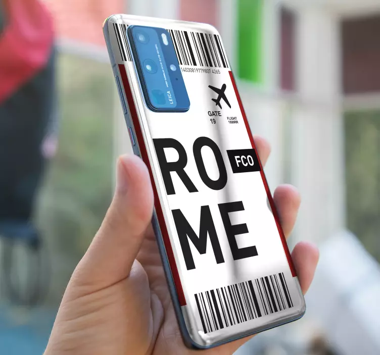 Adesivo Huawei abbonamento di viaggio per roma - TenStickers