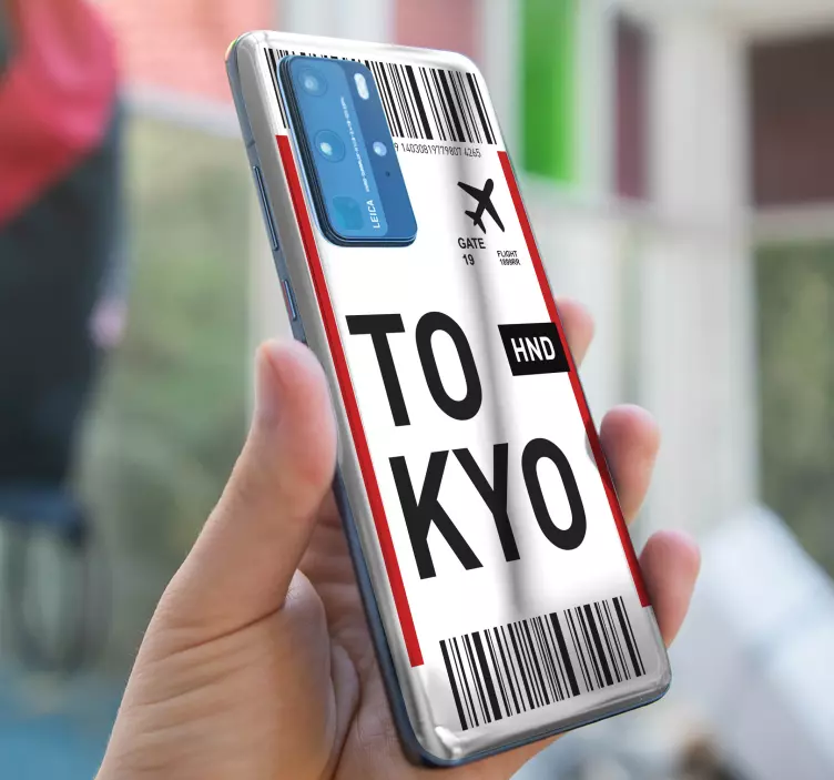Adesivo Huawei layout del biglietto di tokyo - TenStickers