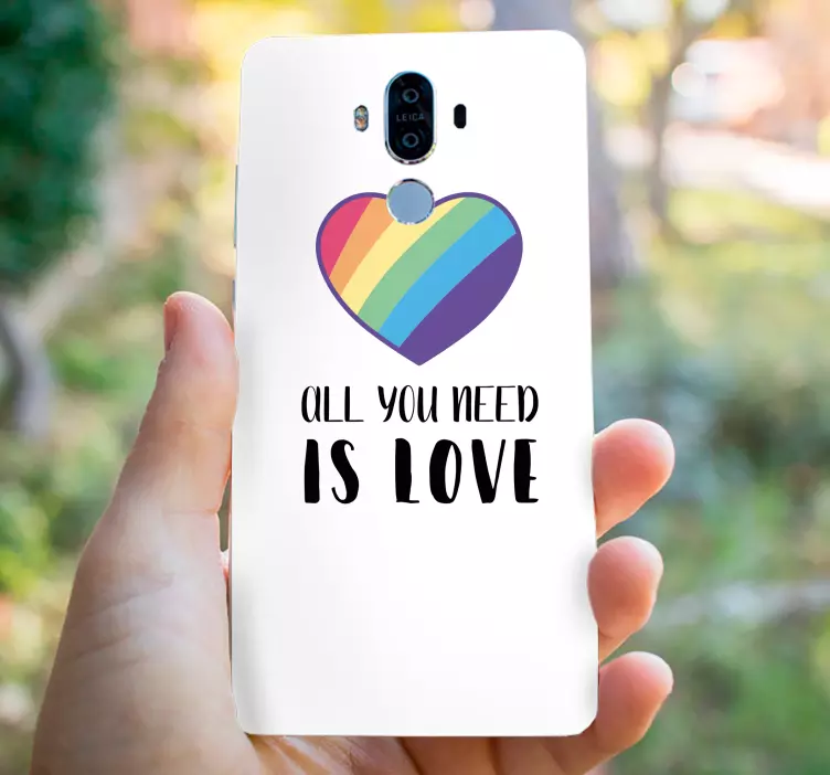 Adesivo Huawei messaggio d'amore del cuore - TenStickers