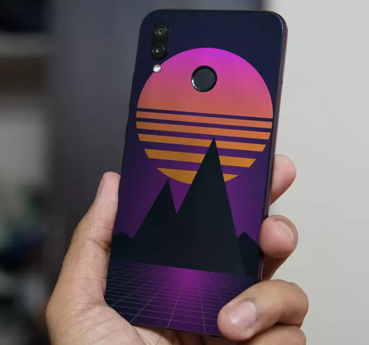 Adesivo Huawei scena di montagna al tramonto - TenStickers