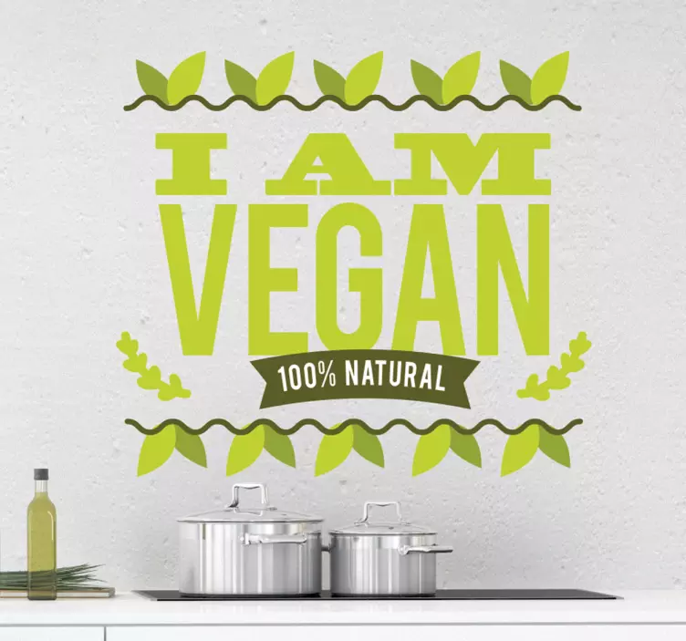 Adesivo I am vegan - TenStickers