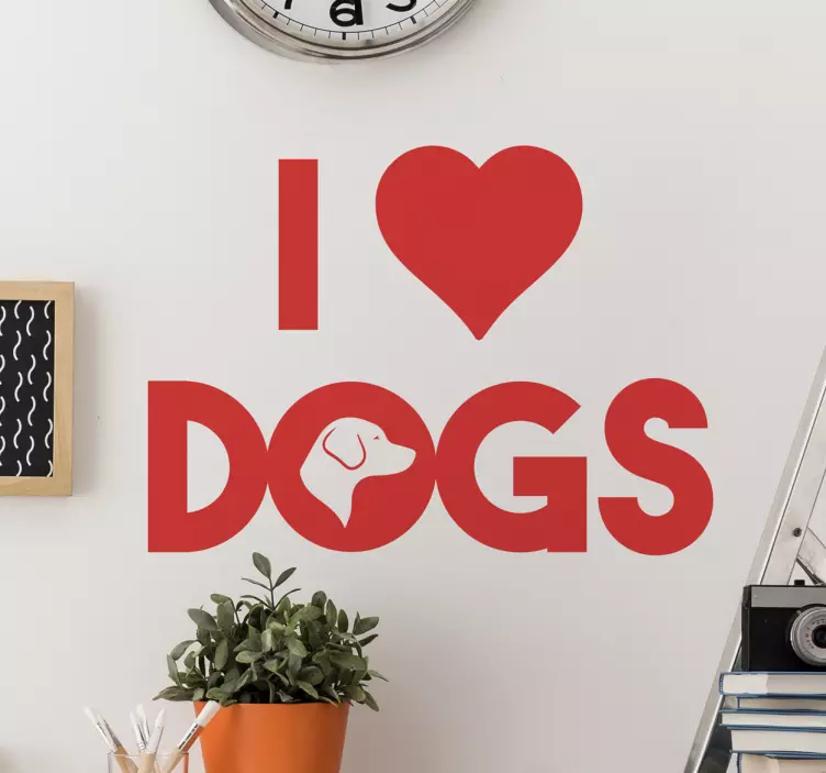 Adesivo I love dogs - TenStickers