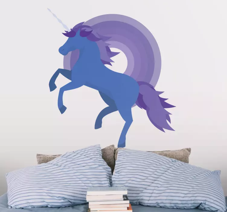 Adesivo murale bambini immagine di unicorno fantasy - TenStickers