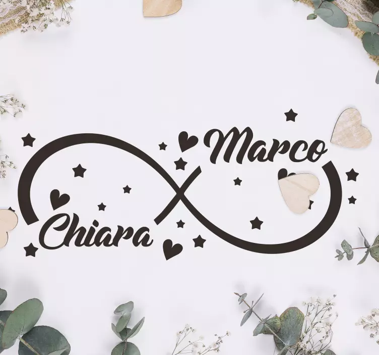 Adesivo nome personalizzato e segno infinito - TenStickers