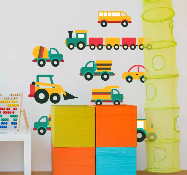 Adesivo infantile veicoli - TenStickers