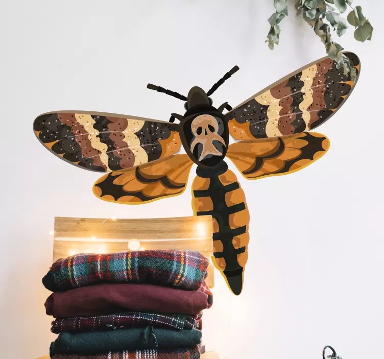 Stencil insetto intricato disegno di falena - TenStickers