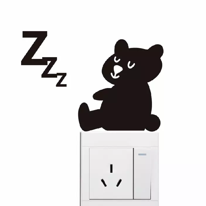 Adesivo interruttore creazione dell'orso dormiente - TenStickers