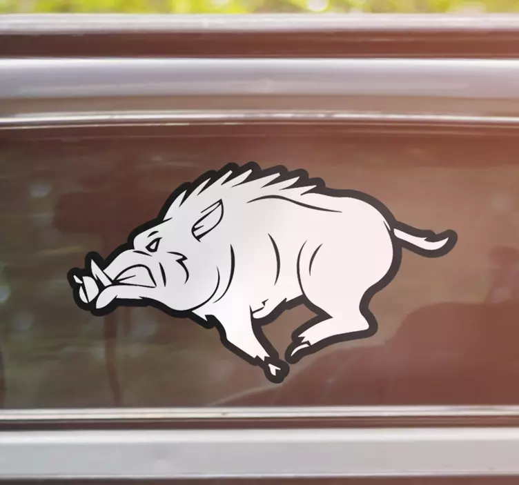 sticker animale selvaggio cinghiale - TenStickers