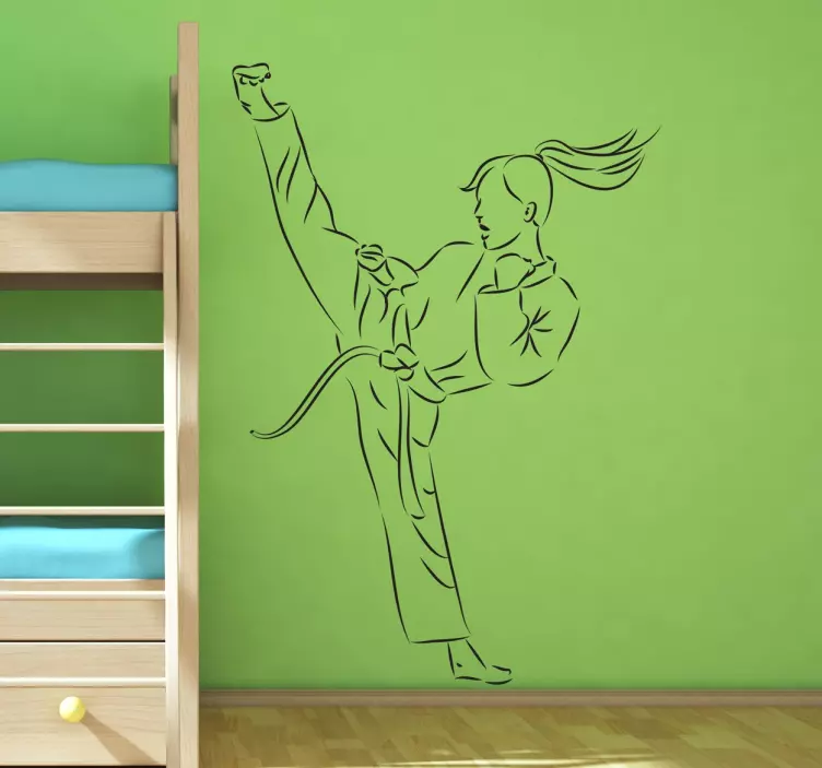 Adesivo karateka monocolore - TenStickers