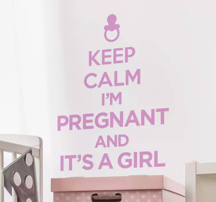 Adesivo Keep Calm It's a Girls - TenStickers