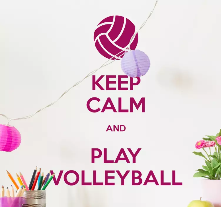 Adesivo Keep Calm Volleyball - TenStickers