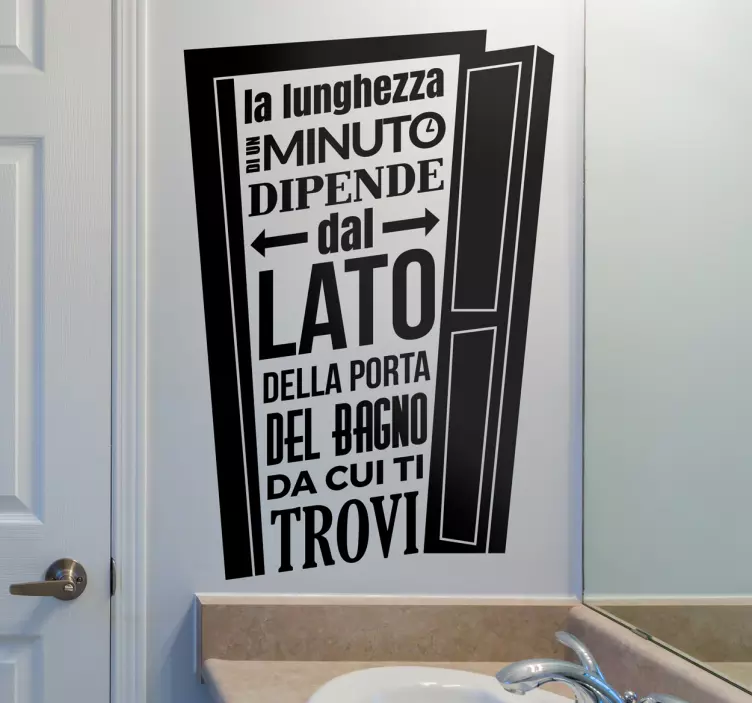 Adesivo lato della porta del bagno - TenStickers