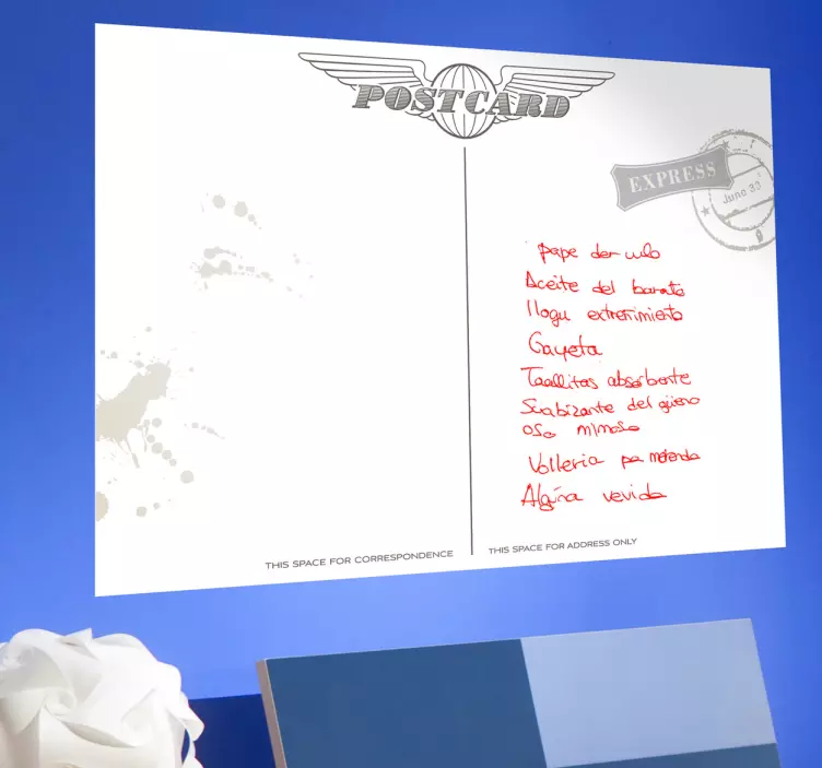 Adesivo lavagna cancellabile postcard 50s - TenStickers