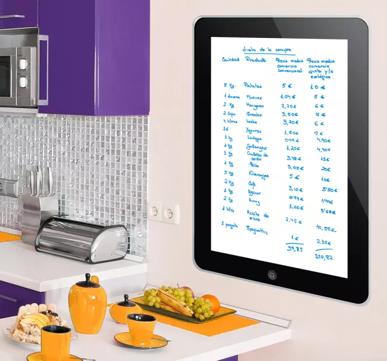 Adesivo lavagna cancellabile tablet iPad - TenStickers
