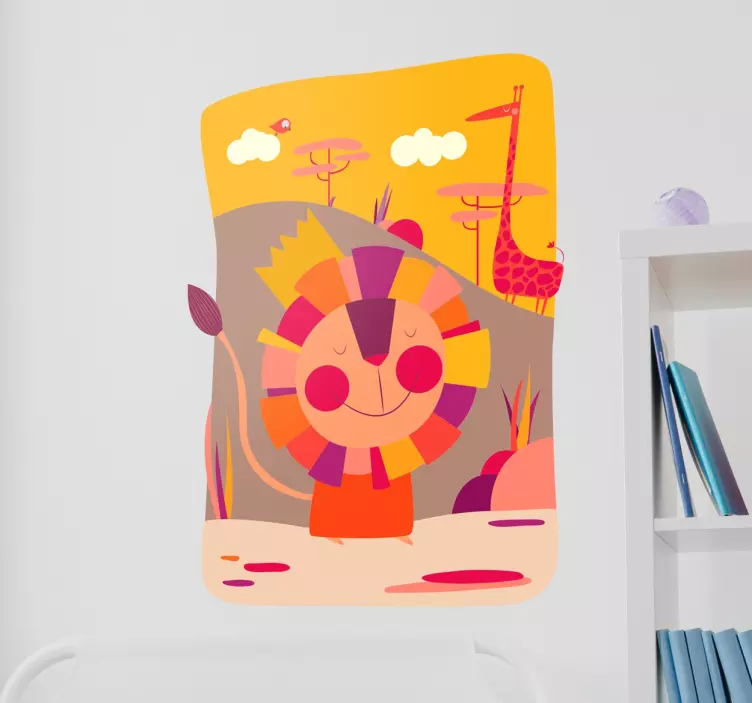 Adesivo leone infantile - TenStickers