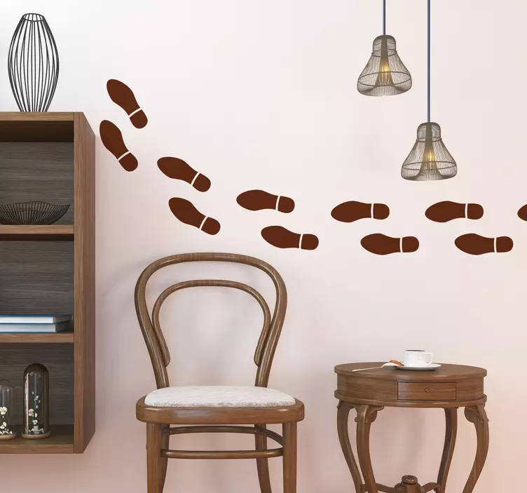 Adesivo località design sentiero impronte - TenStickers