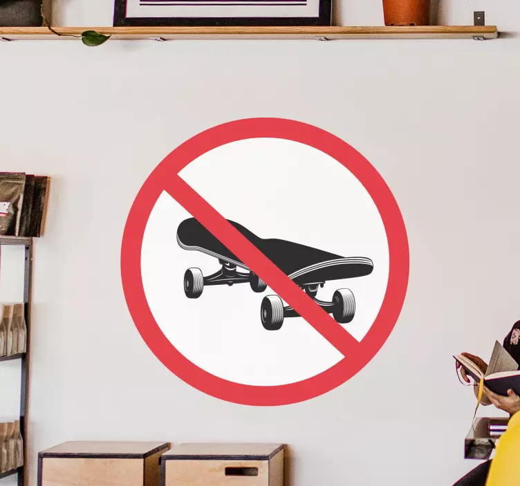 Adesivo località divieto di skateboard - TenStickers