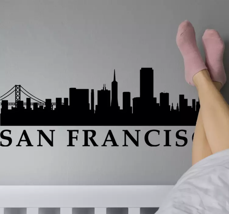 Adesivo località paesaggio urbano di san francisco - TenStickers
