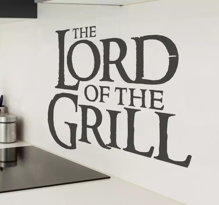 Adesivo Lord of Grill monocolore - TenStickers
