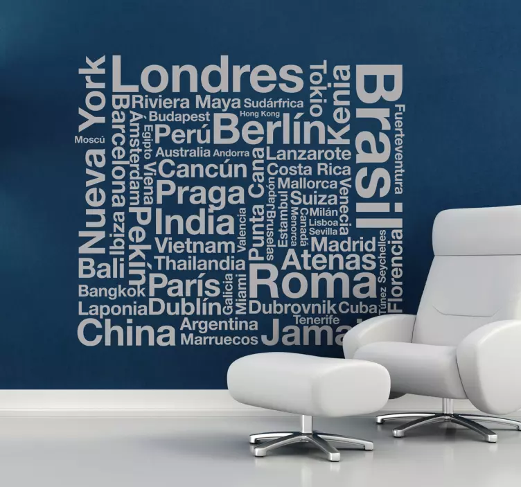 Adesivo luoghi da visitare - TenStickers