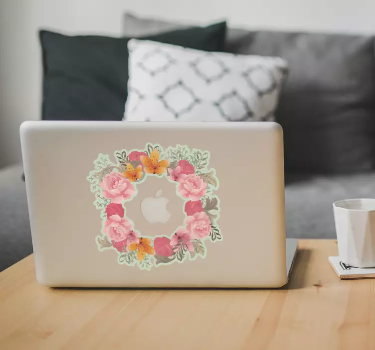 Adesivo Macbook Fiori originale - TenStickers