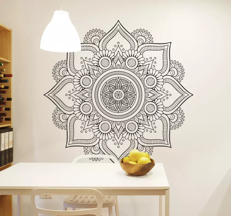 Adesivo mandala floreale - TenStickers