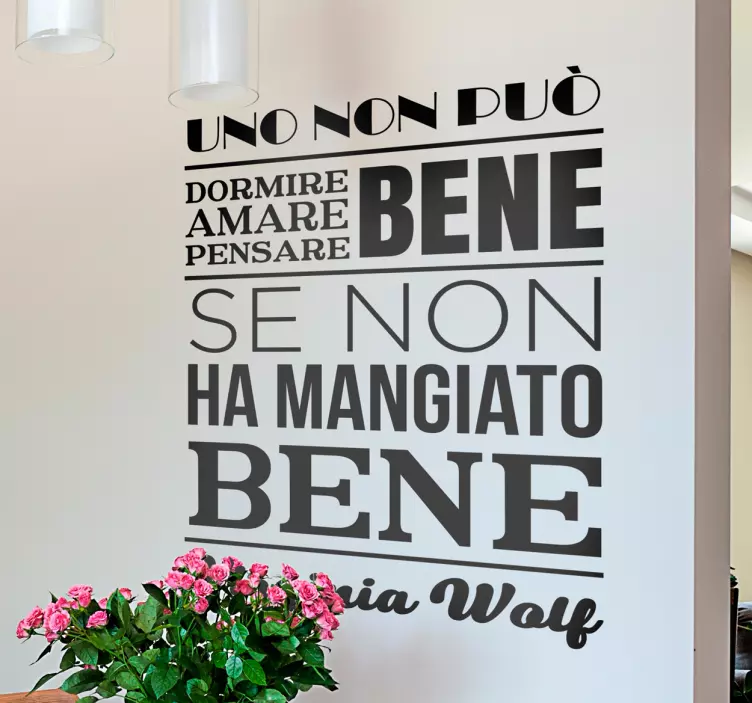 Adesivo cucina mangiato bene - TenStickers