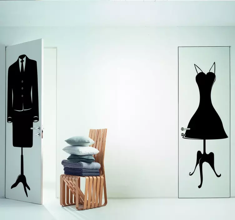 Adesivo manichino vestito - TenStickers