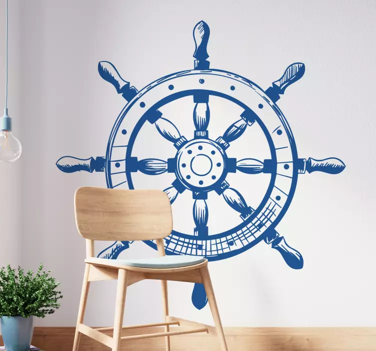 Adesivo marittimo timone - TenStickers