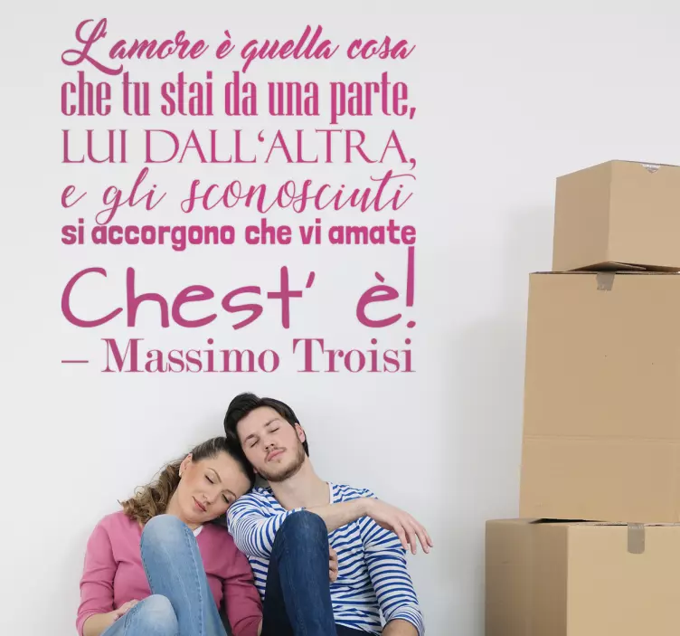Adesivo Massimo Troisi Amore - TenStickers