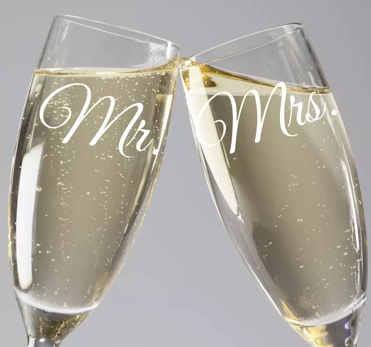 Adesivo matrimonio Mr & Mrs - TenStickers