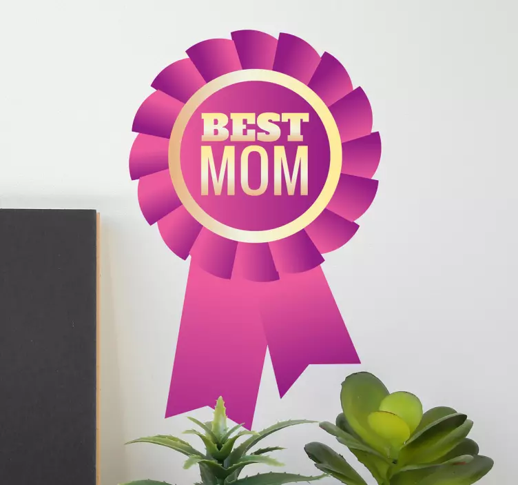 Adesivo medaglia best mom - TenStickers