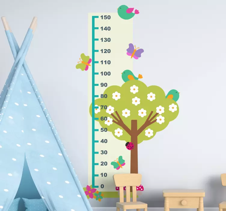 Adesivo metro bambini albero di crescita - TenStickers