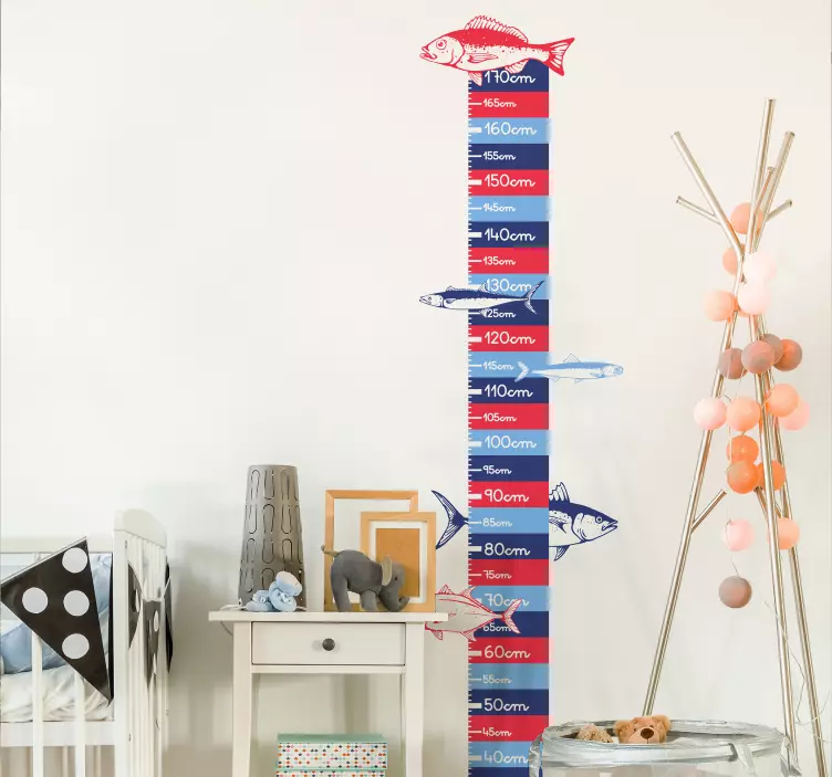 Adesivo metro bambini grafico di monitoraggio dell'altezza - TenStickers