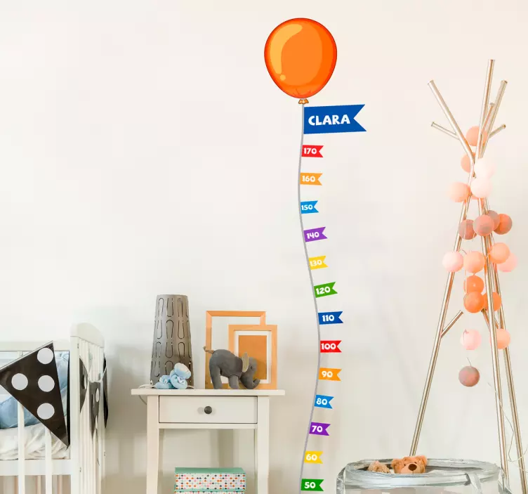 Adesivo metro personalizzabile con palloncino - TenStickers