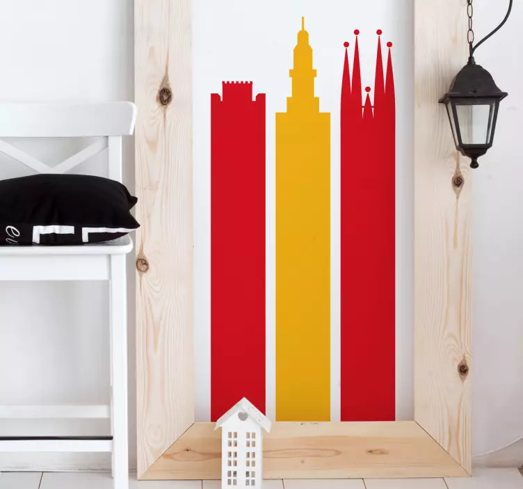 Adesivo monumenti Spagna Bandiera - TenStickers
