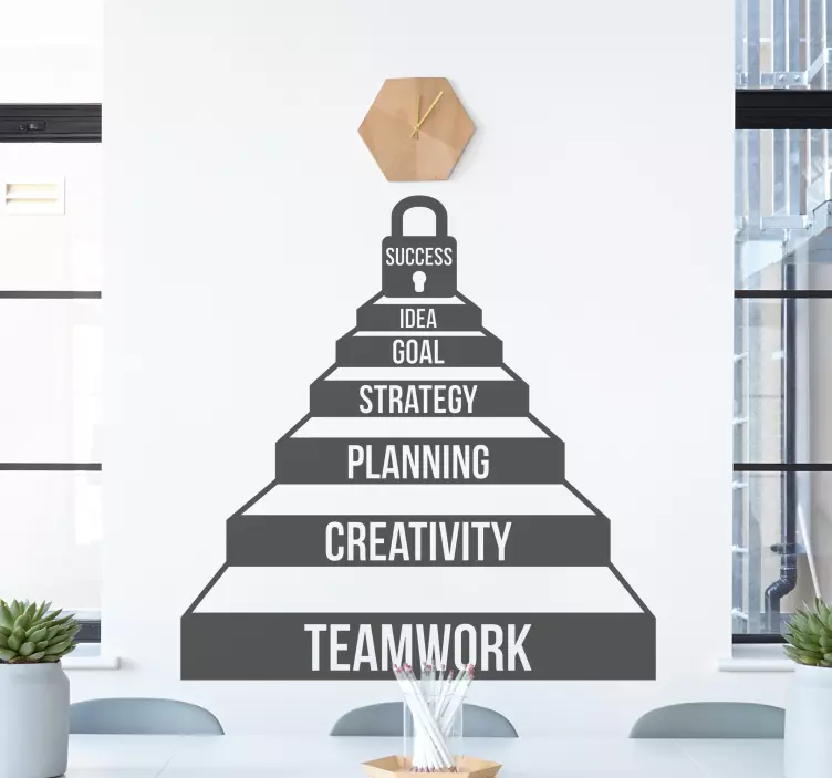 Sticker motivazionale Maggiore motivazione sul posto di lavoro - TenStickers