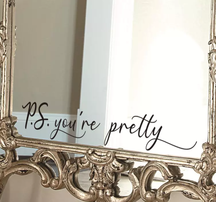 Adesivo specchio motivazionale "you're prety" - TenStickers
