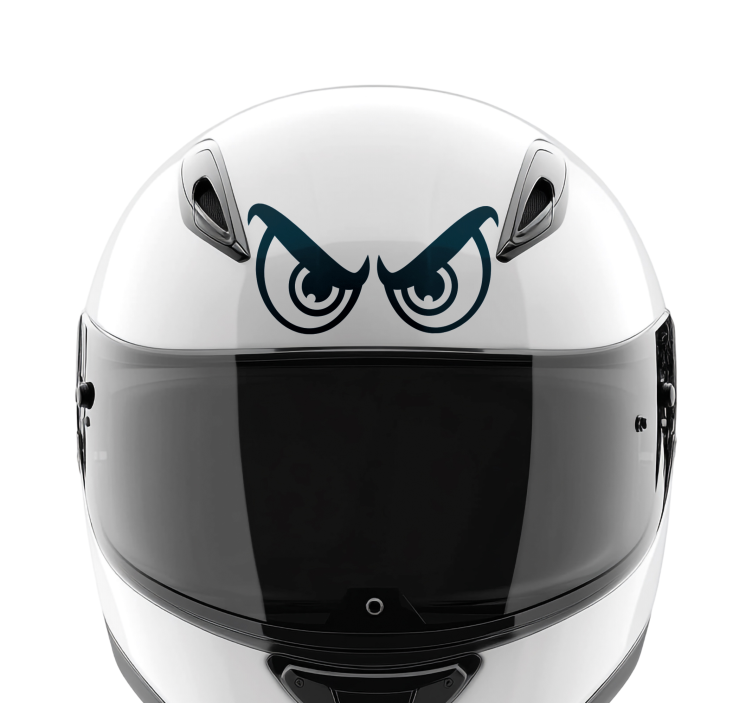 Adesivo moto adesivo casco sguardi arrabbiati - TenStickers