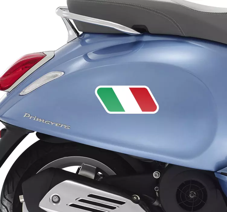 Adesivo moto bandiera italia - TenStickers